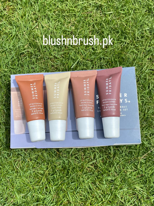 Summer Fridays Mini Naturals Lip Butter Balm – Bundle of 4