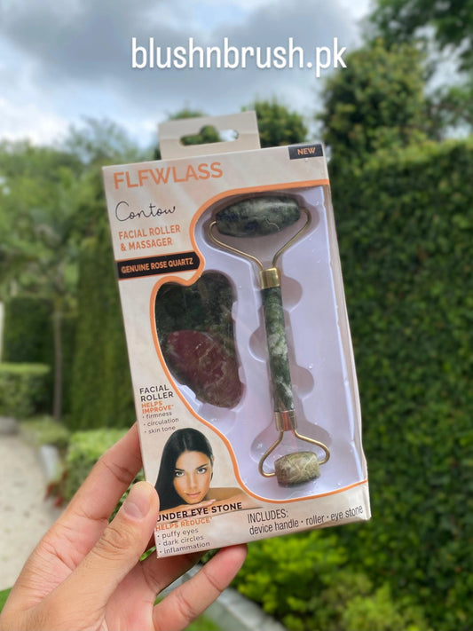 FLFWLASS Facial Roller & Massager 2-in-1